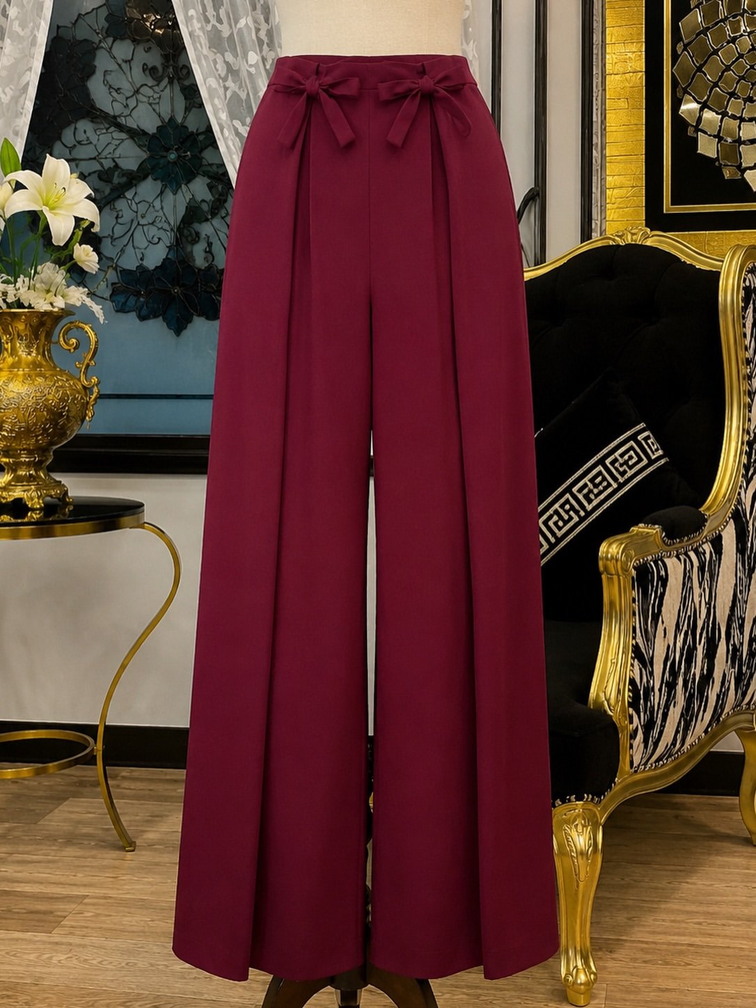 Olive Green Kurta with Maroon Contrast Detailing - Image 2