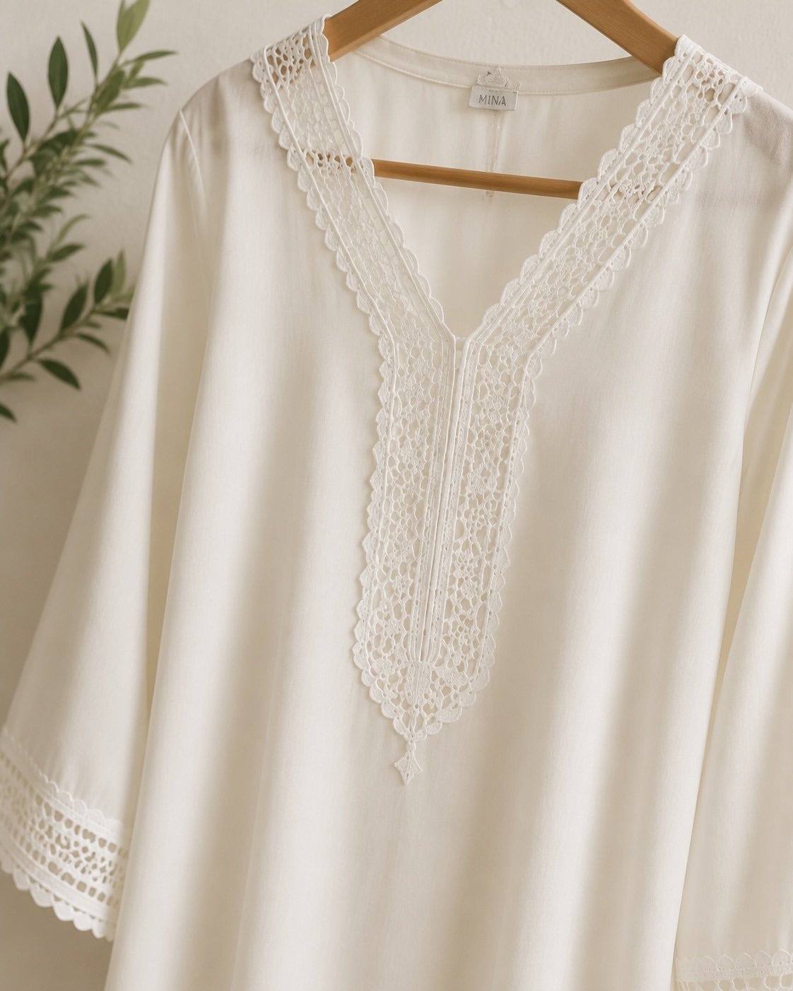 Elegant Ivory Embroidered Three-Piece Suit with Green Dupatta - Image 4