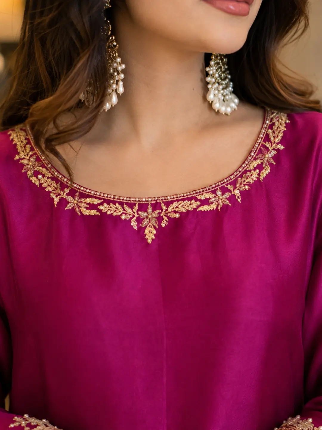 Magenta Embroidered Suit - Image 2